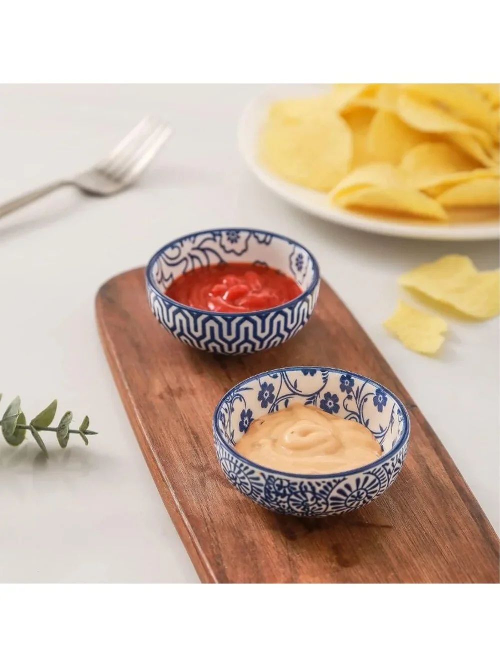 Set of 6 Vintage Mini Ceramic Dipping Bowls - 3 inch Soy Sauce & Appetizer Dish